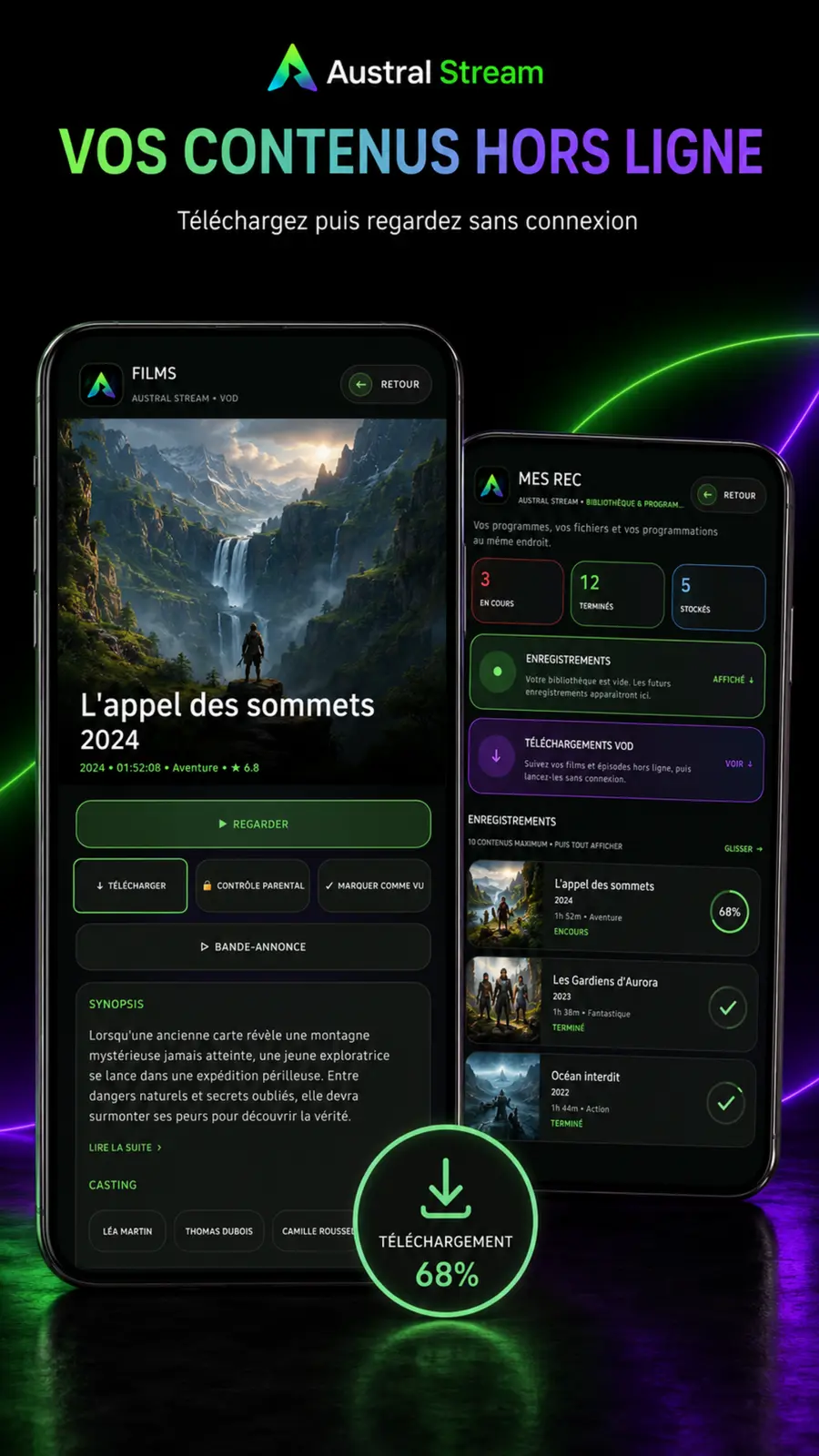 Téléchargement et lecture hors ligne