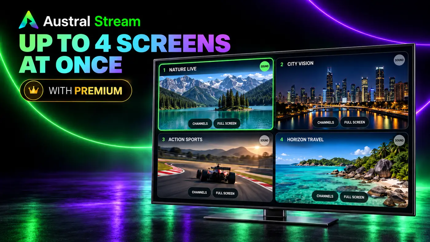 Austral Stream multi-screen with up to four streams