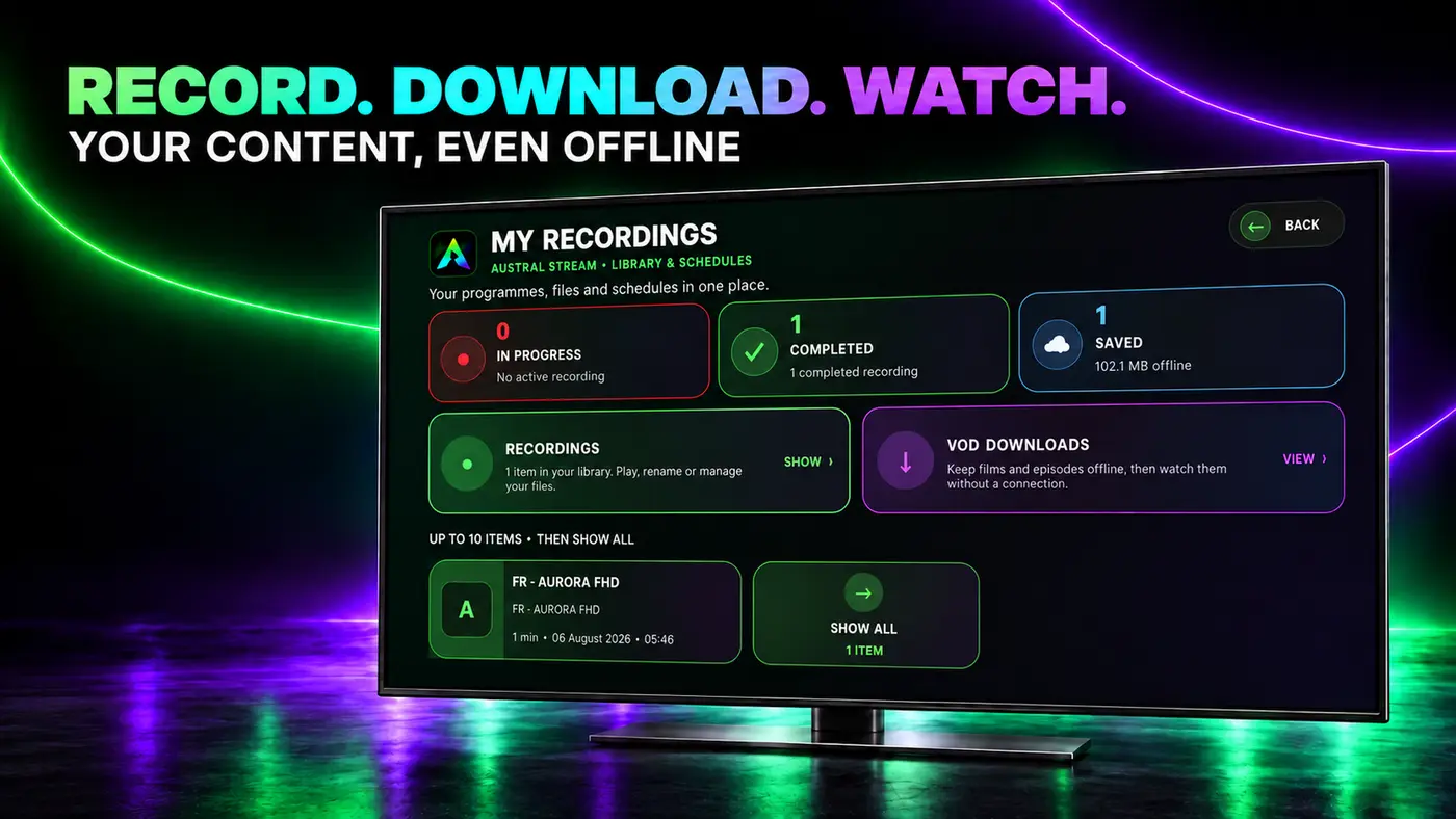 Record, download and watch