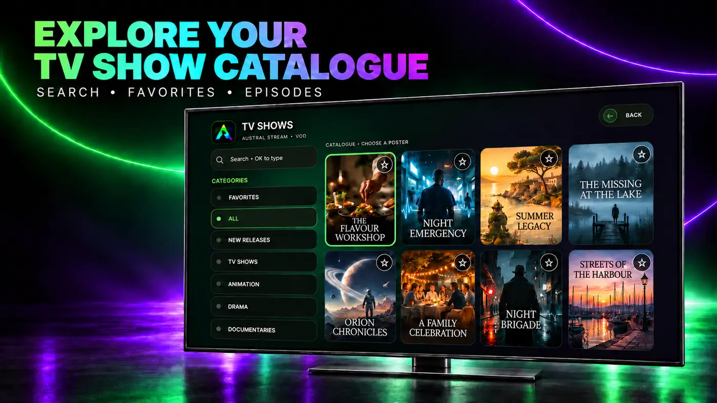 TV show catalogue on Android TV