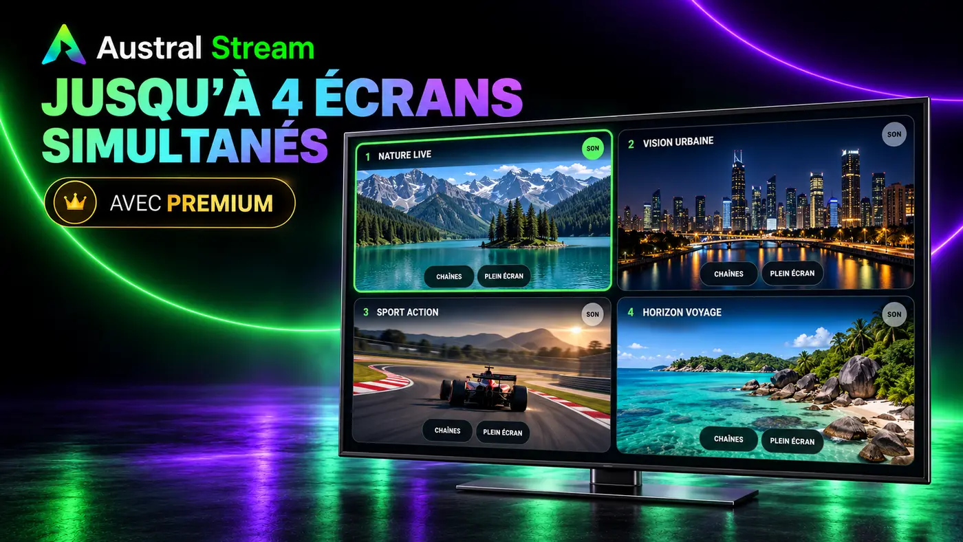 Multi-écran Austral Stream jusqu’à quatre flux