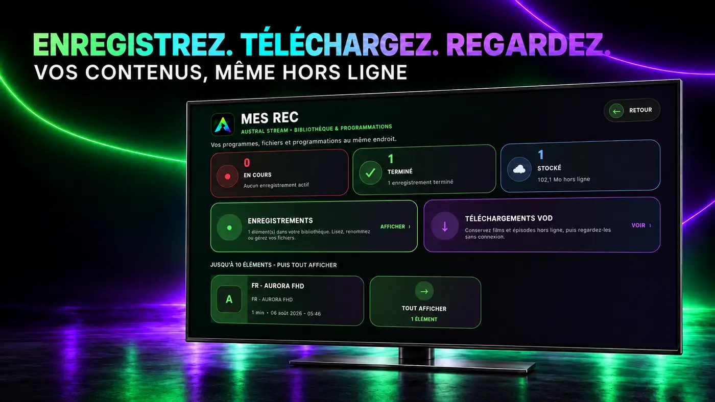 Enregistrements et contenus hors ligne